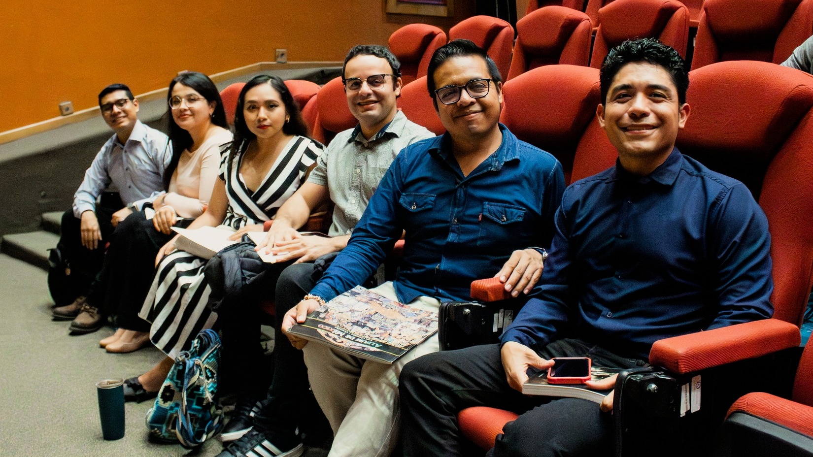 (de izq. a der.) Leonel Hernández, Isla Jiménez, Anahí Mendoza, Jerson Jaimes, Antonio Enríquez y Ulises Gómez.